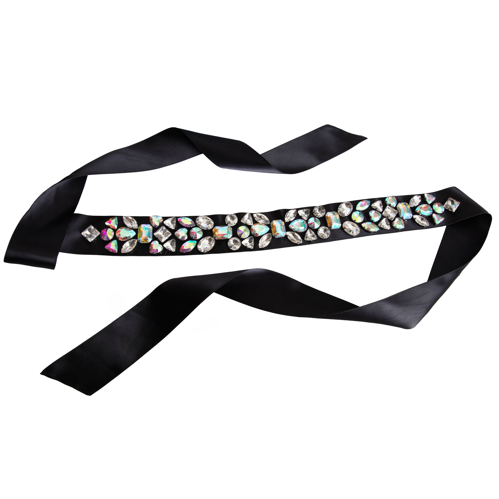 CousinDIY Silver Crystal AB Glass Sew-On Rhinestones, 48ct.